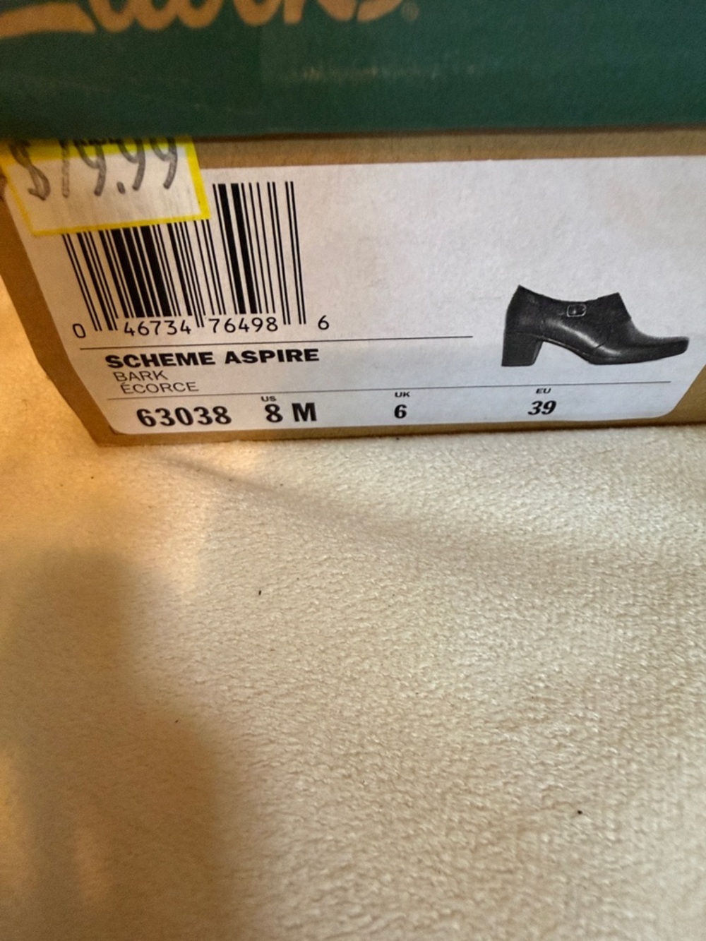 Clarks Bendables Scheme Aspire Bark Brown Leather Ankle Boots 8M 63038 Buckle - Picture 4 of 8